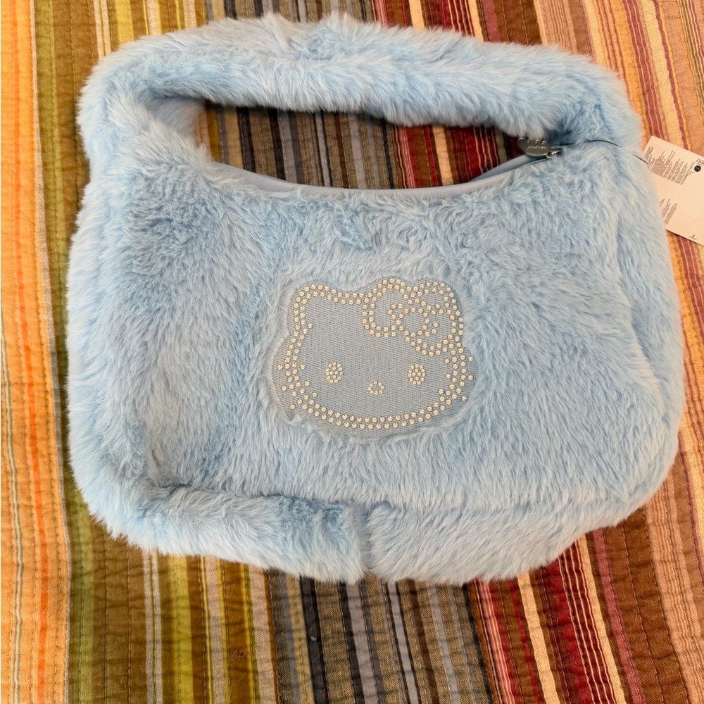 Forever 21 Light Blue Furry Kids Bag